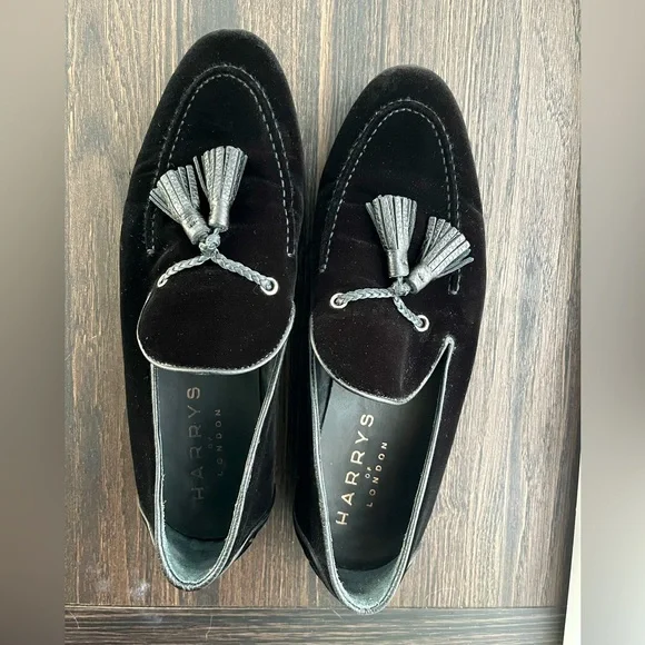 Harry’s of London Leather and Velvet Loafers Harley Velvet Suede Dark Bark – Harrys London main image 3